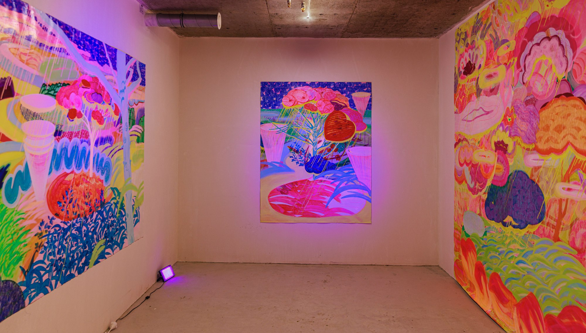 Big Art 2025 — three works, UV light