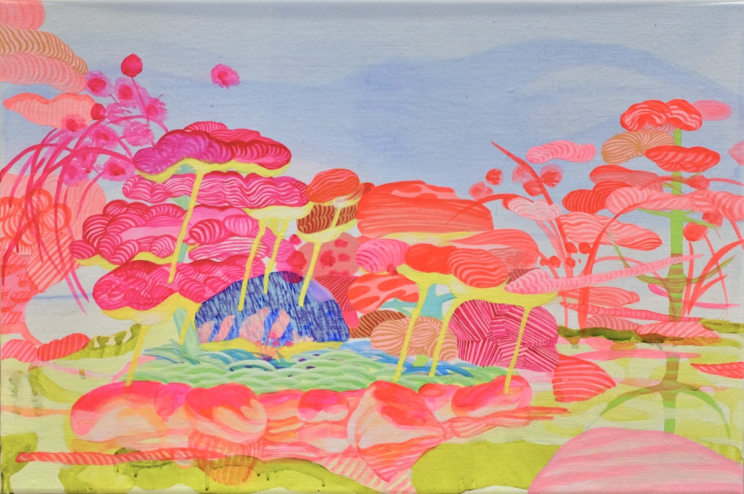 Sound of Singing Garden, 91×117cm, acrylic on canvas, 2024